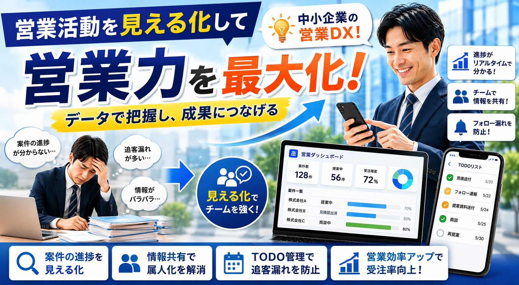 営業活動を見える化する方法